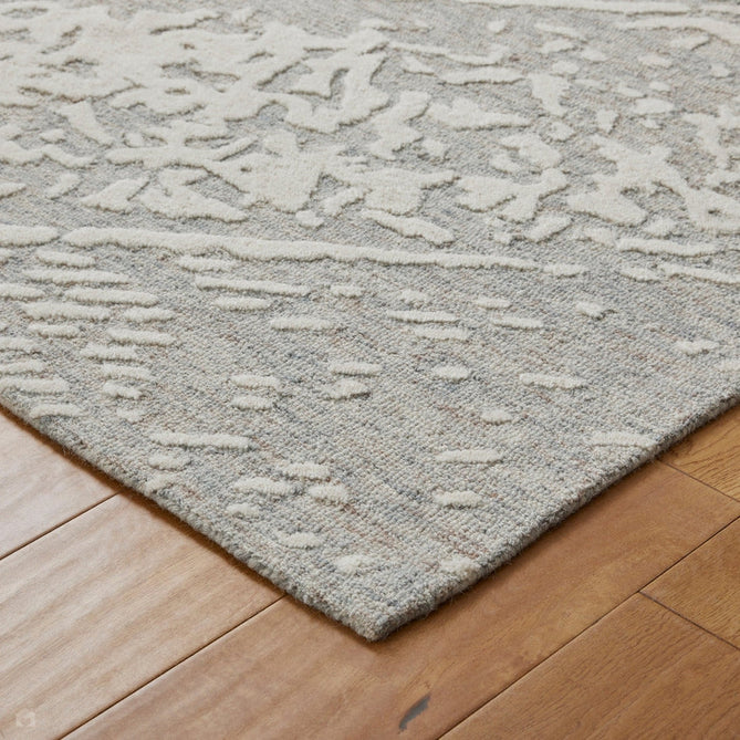 Hampton Tokyo Modern Abstract Distressed Hand-Woven Textured Wool Light Blue/Ivory Rug-Oriental Weavers-Rug Love - The Most Loved Rug Store