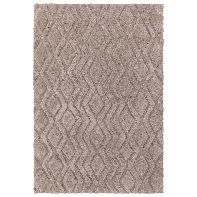 Harrison Modern Plain Hand-Carved Geometric Hi-Low Plush Soft Polyester Boho Shaggy Greige Rug-Asiatic Carpets-Rug Love - The Most Loved Rug Store