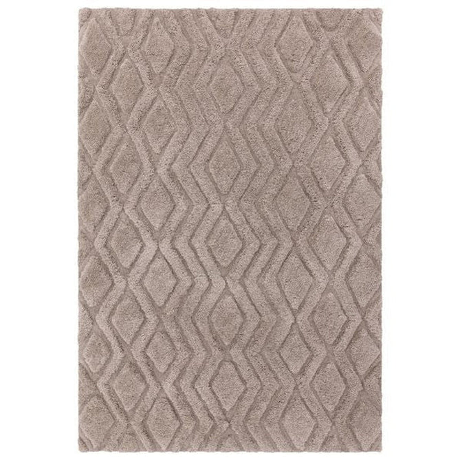 Harrison Modern Plain Hand-Carved Geometric Hi-Low Plush Soft Polyester Boho Shaggy Greige Rug-Asiatic Carpets-Rug Love - The Most Loved Rug Store