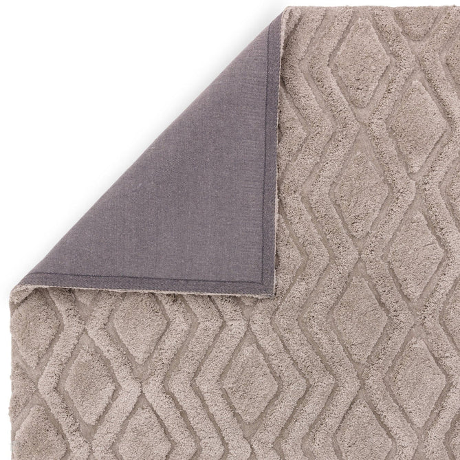 Harrison Modern Plain Hand-Carved Geometric Hi-Low Plush Soft Polyester Boho Shaggy Greige Rug-Asiatic Carpets-Rug Love - The Most Loved Rug Store