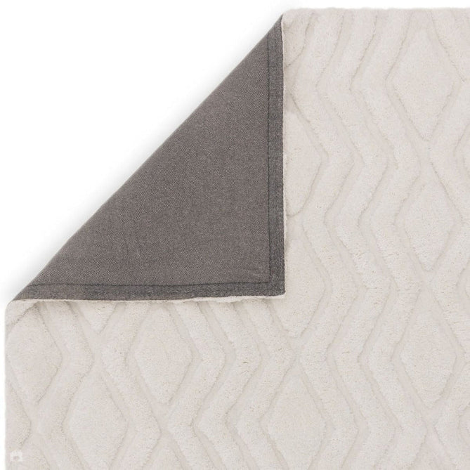 Harrison Modern Plain Hand-Carved Geometric Hi-Low Plush Soft Polyester Boho Shaggy Off White Rug-Asiatic Carpets-Rug Love - The Most Loved Rug Store