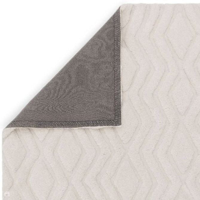 Harrison Modern Plain Hand-Carved Geometric Hi-Low Plush Soft Polyester Boho Shaggy Off White Rug-Asiatic Carpets-Rug Love - The Most Loved Rug Store