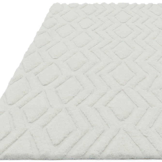 Harrison Modern Plain Hand-Carved Geometric Hi-Low Plush Soft Polyester Boho Shaggy Off White Rug-Asiatic Carpets-Rug Love - The Most Loved Rug Store