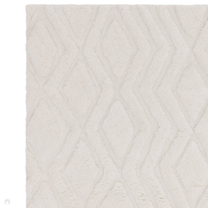 Harrison Modern Plain Hand-Carved Geometric Hi-Low Plush Soft Polyester Boho Shaggy Off White Rug-Asiatic Carpets-Rug Love - The Most Loved Rug Store