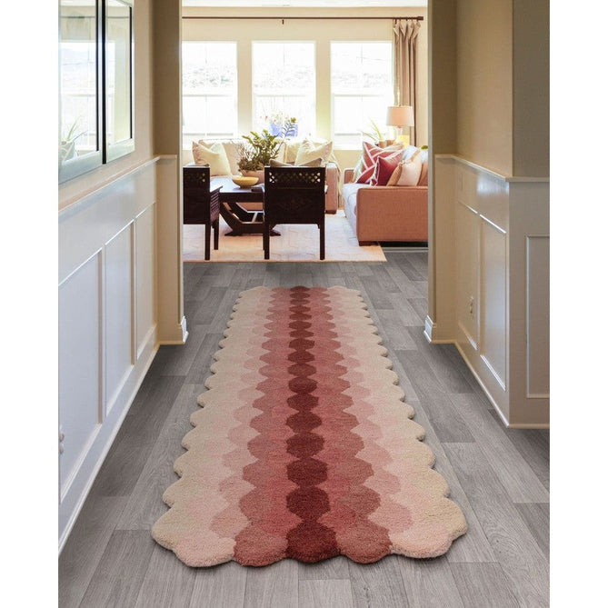 Hive Modern Geometric Hexagonal Ombre Gradient Hand-Woven Wool Pink Rug-Asiatic Carpets-Rug Love - The Most Loved Rug Store