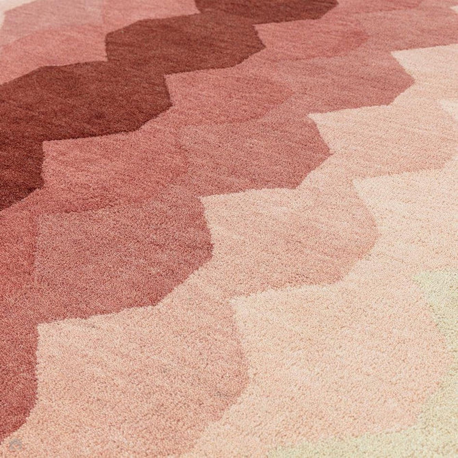 Hive Modern Geometric Hexagonal Ombre Gradient Hand-Woven Wool Pink Rug-Asiatic Carpets-Rug Love - The Most Loved Rug Store