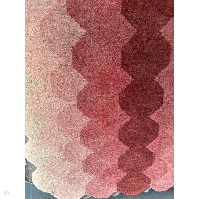 Hive Modern Geometric Hexagonal Ombre Gradient Hand-Woven Wool Pink Rug-Asiatic Carpets-Rug Love - The Most Loved Rug Store