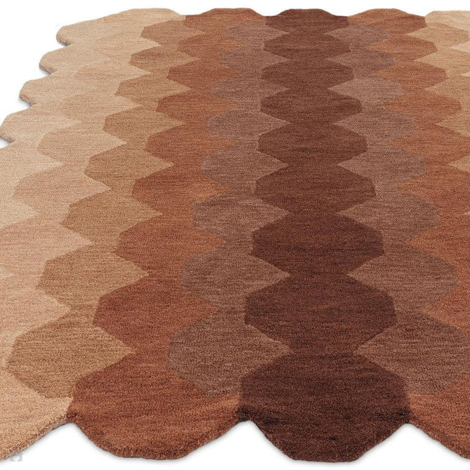 Hive Modern Geometric Hexagonal Ombre Gradient Hand-Woven Wool Rust Rug-Asiatic Carpets-Rug Love - The Most Loved Rug Store