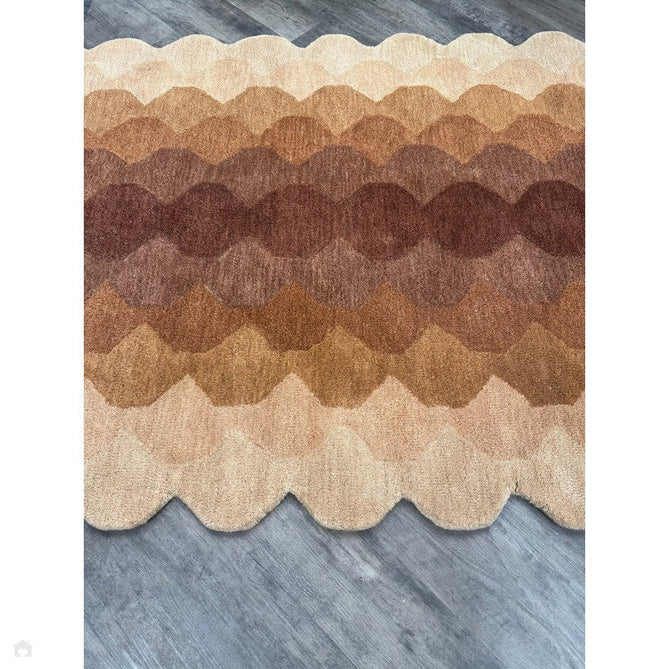 Hive Modern Geometric Hexagonal Ombre Gradient Hand-Woven Wool Rust Rug-Asiatic Carpets-Rug Love - The Most Loved Rug Store