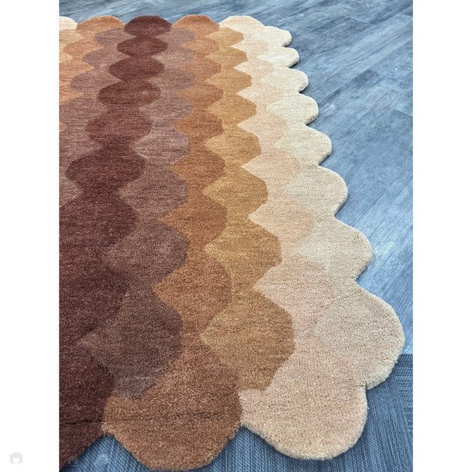 Hive Modern Geometric Hexagonal Ombre Gradient Hand-Woven Wool Rust Rug-Asiatic Carpets-Rug Love - The Most Loved Rug Store