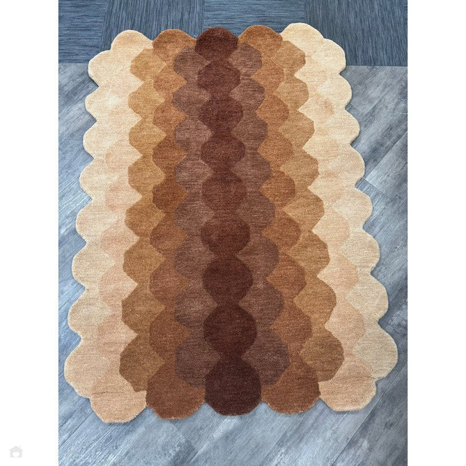 Hive Modern Geometric Hexagonal Ombre Gradient Hand-Woven Wool Rust Rug-Asiatic Carpets-Rug Love - The Most Loved Rug Store