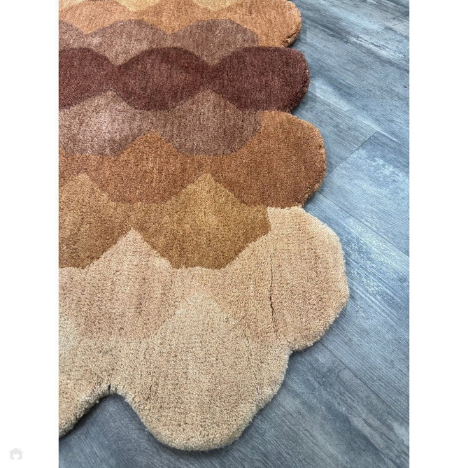 Hive Modern Geometric Hexagonal Ombre Gradient Hand-Woven Wool Rust Rug-Asiatic Carpets-Rug Love - The Most Loved Rug Store