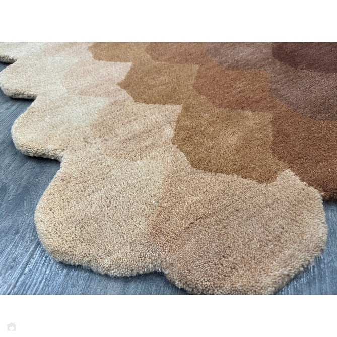 Hive Modern Geometric Hexagonal Ombre Gradient Hand-Woven Wool Rust Rug-Asiatic Carpets-Rug Love - The Most Loved Rug Store