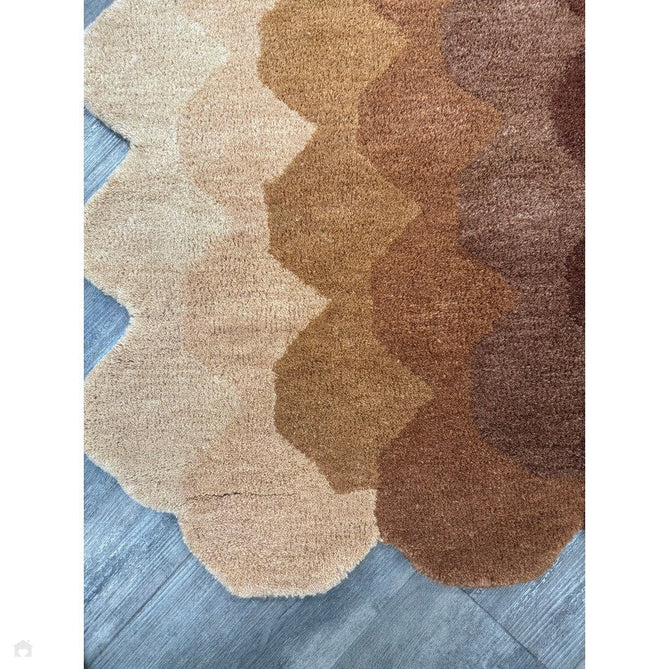 Hive Modern Geometric Hexagonal Ombre Gradient Hand-Woven Wool Rust Rug-Asiatic Carpets-Rug Love - The Most Loved Rug Store