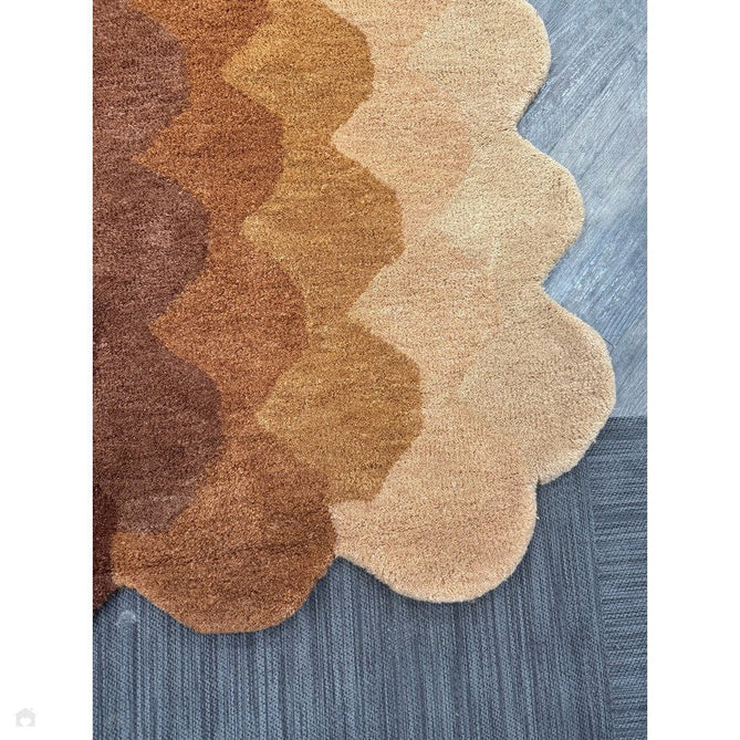 Hive Modern Geometric Hexagonal Ombre Gradient Hand-Woven Wool Rust Rug-Asiatic Carpets-Rug Love - The Most Loved Rug Store