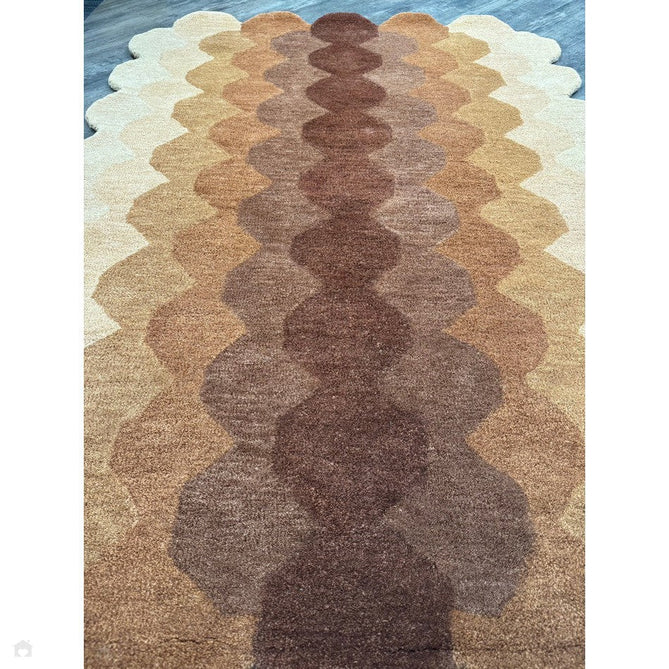 Hive Modern Geometric Hexagonal Ombre Gradient Hand-Woven Wool Rust Rug-Asiatic Carpets-Rug Love - The Most Loved Rug Store