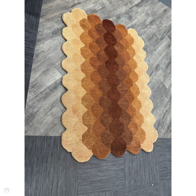 Hive Modern Geometric Hexagonal Ombre Gradient Hand-Woven Wool Rust Rug-Asiatic Carpets-Rug Love - The Most Loved Rug Store