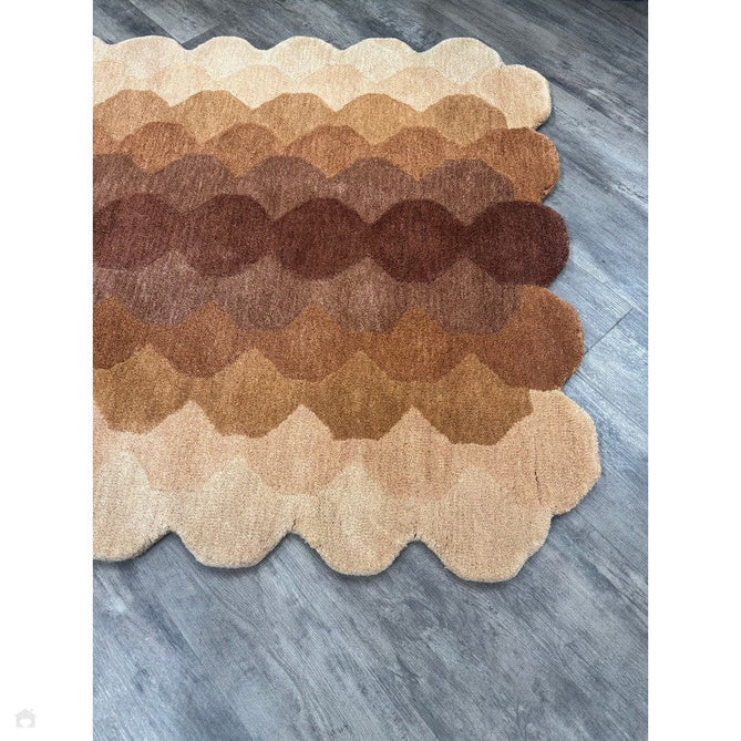 Hive Modern Geometric Hexagonal Ombre Gradient Hand-Woven Wool Rust Rug-Asiatic Carpets-Rug Love - The Most Loved Rug Store