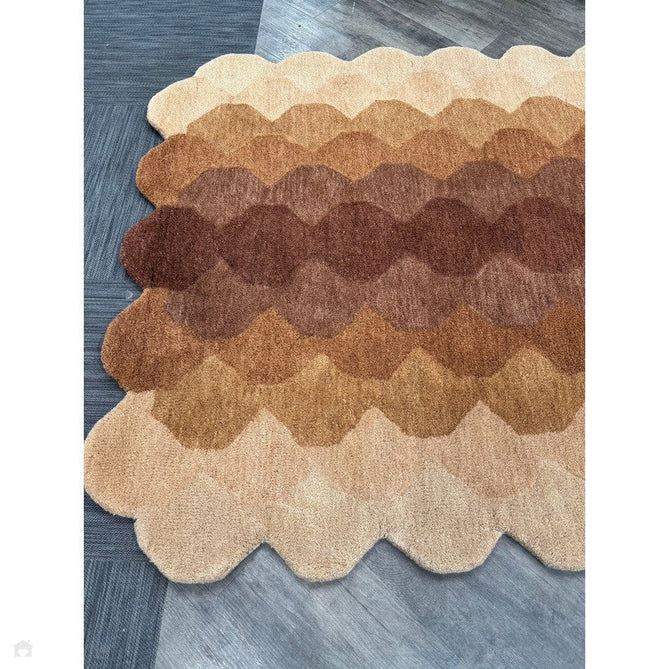 Hive Modern Geometric Hexagonal Ombre Gradient Hand-Woven Wool Rust Rug-Asiatic Carpets-Rug Love - The Most Loved Rug Store