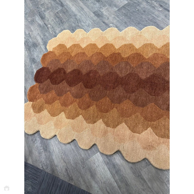 Hive Modern Geometric Hexagonal Ombre Gradient Hand-Woven Wool Rust Rug-Asiatic Carpets-Rug Love - The Most Loved Rug Store