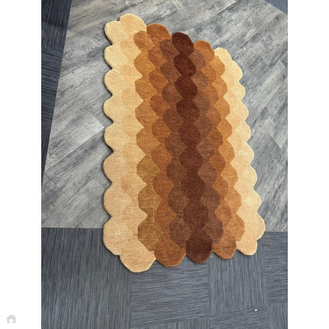 Hive Modern Geometric Hexagonal Ombre Gradient Hand-Woven Wool Rust Runner-Asiatic Carpets-Rug Love - The Most Loved Rug Store