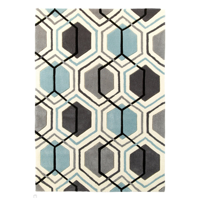 Hong Kong 7526 Grey/Blue Rug-Think Rugs-Rug Love - The Most Loved Rug Store