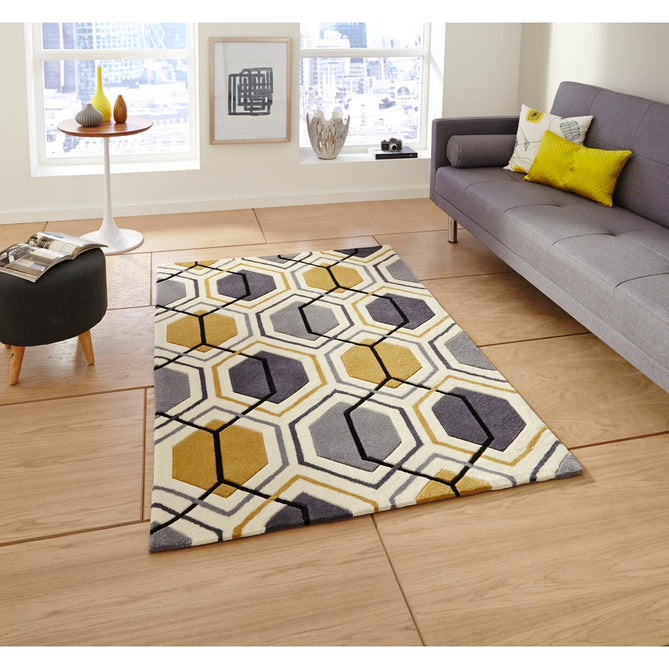 Hong Kong 7526 Grey/Yellow Rug-Think Rugs-Rug Love - The Most Loved Rug Store