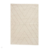 Ideal Shaggy 80362 Modern Plain Berber Textured Plush Soft-Touch Carved Boho Shaggy Cream Rug