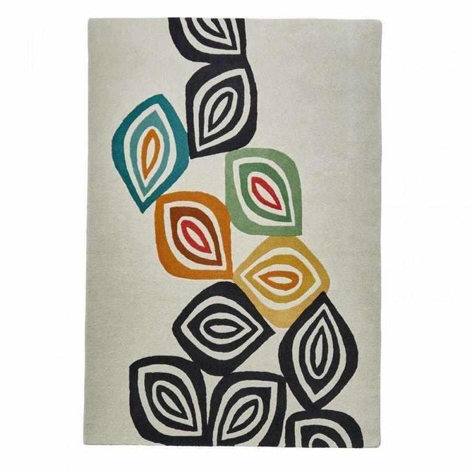 Inaluxe Modern Abstract Designer Wool Colour Fall IX05 Beige/Black/Multicolour Rug-Think Rugs-Rug Love - The Most Loved Rug Store