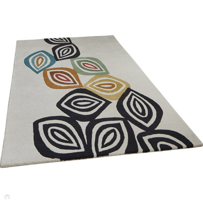 Inaluxe Modern Abstract Designer Wool Colour Fall IX05 Beige/Black/Multicolour Rug-Think Rugs-Rug Love - The Most Loved Rug Store