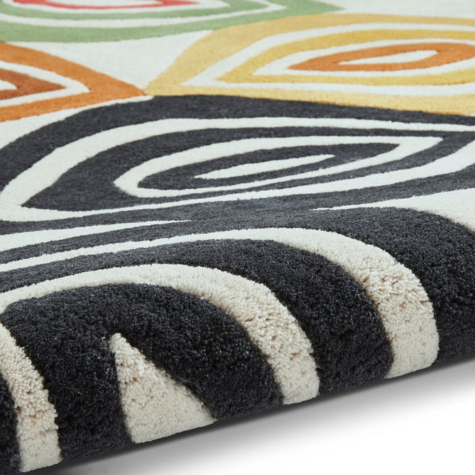 Inaluxe Modern Abstract Designer Wool Colour Fall IX05 Beige/Black/Multicolour Rug-Think Rugs-Rug Love - The Most Loved Rug Store