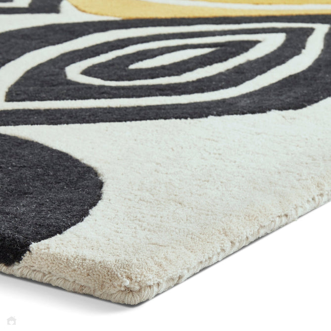 Inaluxe Modern Abstract Designer Wool Colour Fall IX05 Beige/Black/Multicolour Rug-Think Rugs-Rug Love - The Most Loved Rug Store