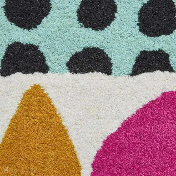 Inaluxe Modern Abstract Designer Wool Neon IX11 Beige/Cream/Blue/Black/Multicolour Rug-Think Rugs-Rug Love - The Most Loved Rug Store