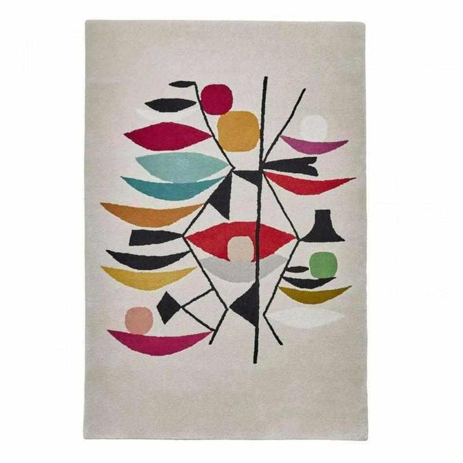 Inaluxe Modern Abstract Designer Wool Shipping News IX10 Beige/Cream/Beige/Black/Red/Blue/Multicolour Rug-Think Rugs-Rug Love - The Most Loved Rug Store