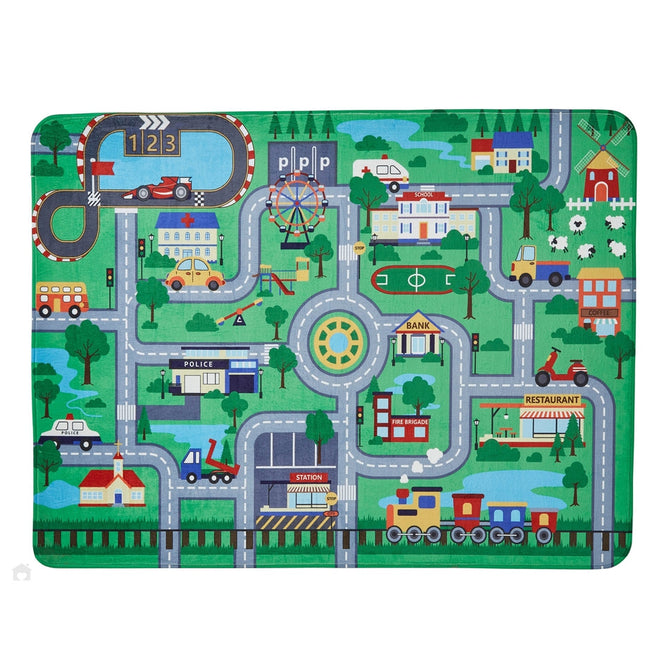 Inspire G4563 Kids Super-Soft Lightweight Play Mat Green Rug-Think Rugs-Rug Love - The Most Loved Rug Store