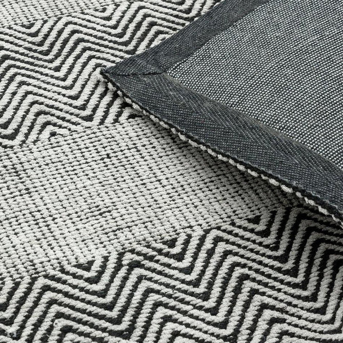 Ives Modern Geometric Chevron Zigzag Hand-Woven Jute&Cotton Durable Textured Soft-Touch Flatweave Grey Runner-Asiatic Carpets-Rug Love - The Most Loved Rug Store