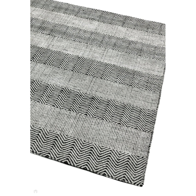 Ives Modern Geometric Chevron Zigzag Hand-Woven Jute&Cotton Durable Textured Soft-Touch Flatweave Grey Runner-Asiatic Carpets-Rug Love - The Most Loved Rug Store