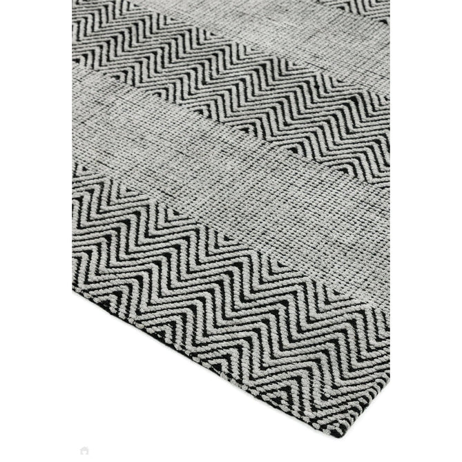 Ives Modern Geometric Chevron Zigzag Hand-Woven Jute&Cotton Durable Textured Soft-Touch Flatweave Grey Runner-Asiatic Carpets-Rug Love - The Most Loved Rug Store