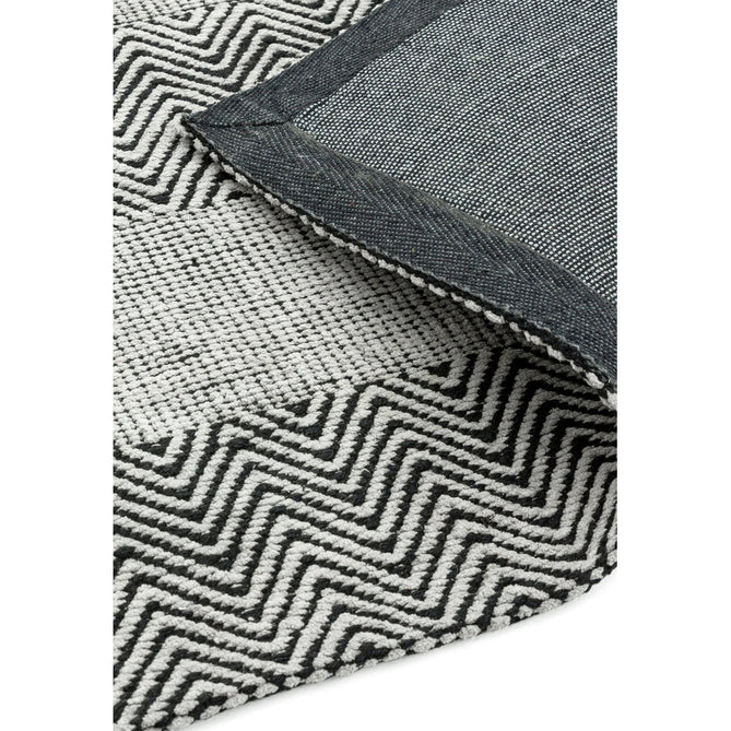 Ives Modern Geometric Chevron Zigzag Hand-Woven Jute&Cotton Durable Textured Soft-Touch Flatweave Grey Runner-Asiatic Carpets-Rug Love - The Most Loved Rug Store