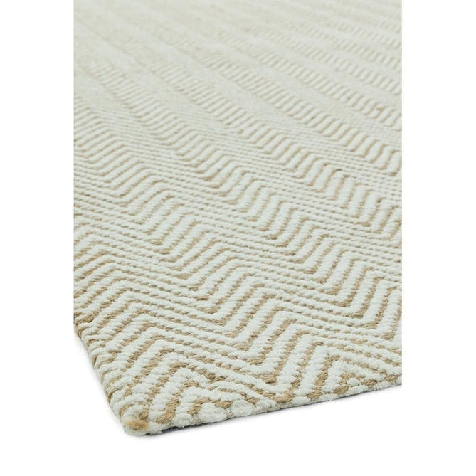 Ives Modern Geometric Chevron Zigzag Hand-Woven Jute&Cotton Durable Textured Soft-Touch Flatweave Natural Rug-Asiatic Carpets-Rug Love - The Most Loved Rug Store