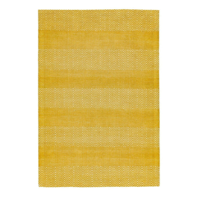 Ives Modern Geometric Chevron Zigzag Hand-Woven Jute&Cotton Durable Textured Soft-Touch Flatweave Yellow Rug-Asiatic Carpets-Rug Love - The Most Loved Rug Store