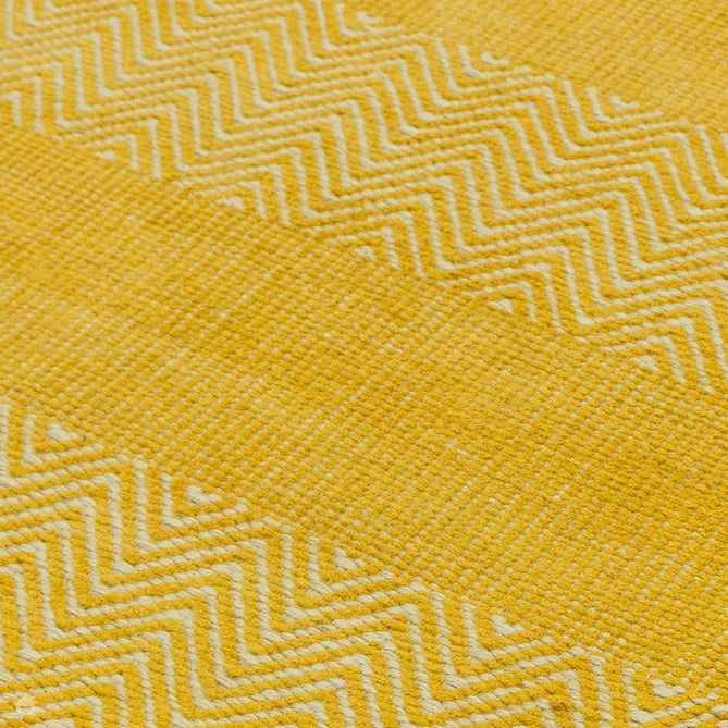 Ives Modern Geometric Chevron Zigzag Hand-Woven Jute&Cotton Durable Textured Soft-Touch Flatweave Yellow Rug-Asiatic Carpets-Rug Love - The Most Loved Rug Store