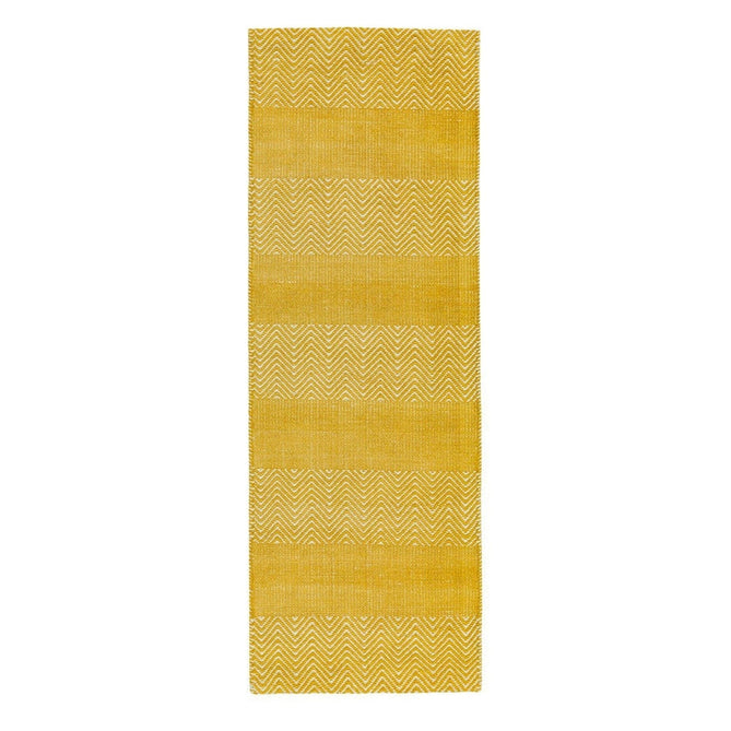 Ives Modern Geometric Chevron Zigzag Hand-Woven Jute&Cotton Durable Textured Soft-Touch Flatweave Yellow Rug-Asiatic Carpets-Rug Love - The Most Loved Rug Store