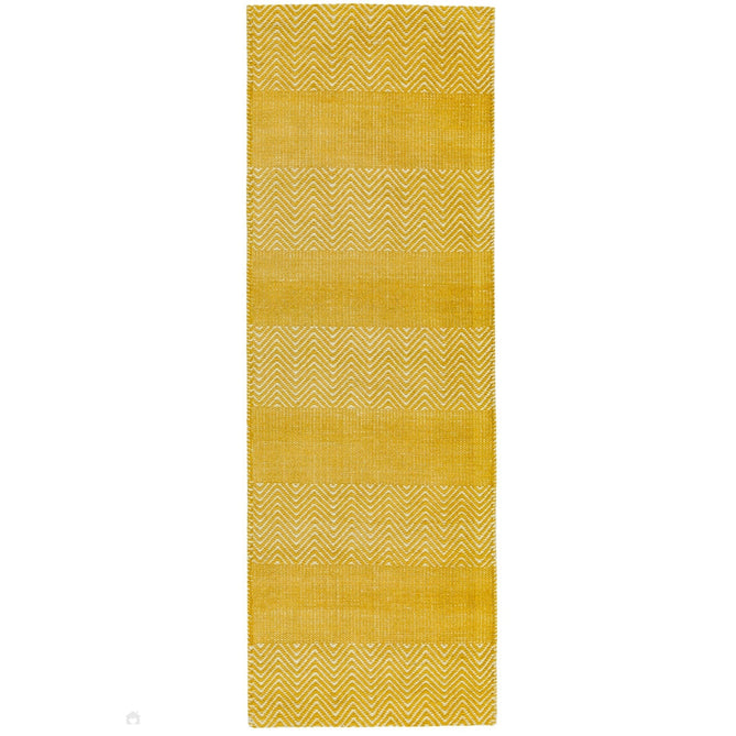 Ives Modern Geometric Chevron Zigzag Hand-Woven Jute&Cotton Durable Textured Soft-Touch Flatweave Yellow Rug-Asiatic Carpets-Rug Love - The Most Loved Rug Store