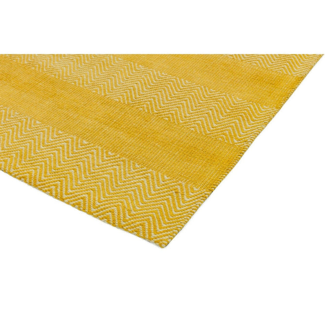 Ives Modern Geometric Chevron Zigzag Hand-Woven Jute&Cotton Durable Textured Soft-Touch Flatweave Yellow Rug-Asiatic Carpets-Rug Love - The Most Loved Rug Store