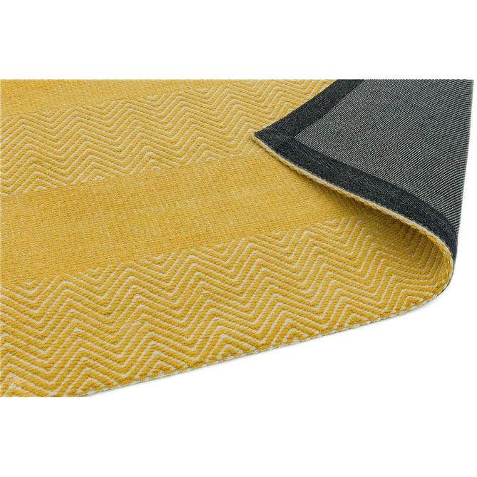 Ives Modern Geometric Chevron Zigzag Hand-Woven Jute&Cotton Durable Textured Soft-Touch Flatweave Yellow Rug-Asiatic Carpets-Rug Love - The Most Loved Rug Store