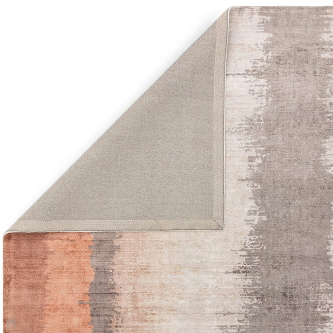 Juno Modern Abstract Tonal Ombre Hand-Woven Textured Shimmer Viscose Flatweave Ginger Orange/Rust/Beige/Charcoal Rug-Asiatic Carpets-Rug Love - The Most Loved Rug Store