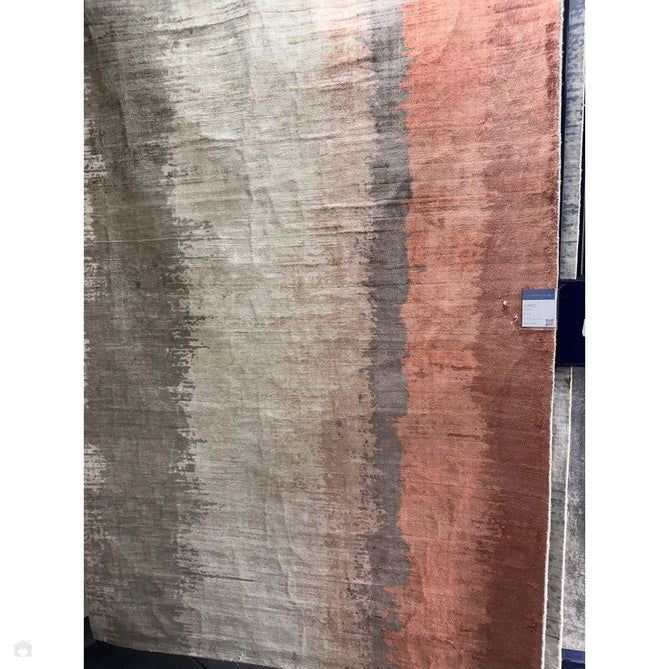 Juno Modern Abstract Tonal Ombre Hand-Woven Textured Shimmer Viscose Flatweave Ginger Orange/Rust/Beige/Charcoal Rug-Asiatic Carpets-Rug Love - The Most Loved Rug Store