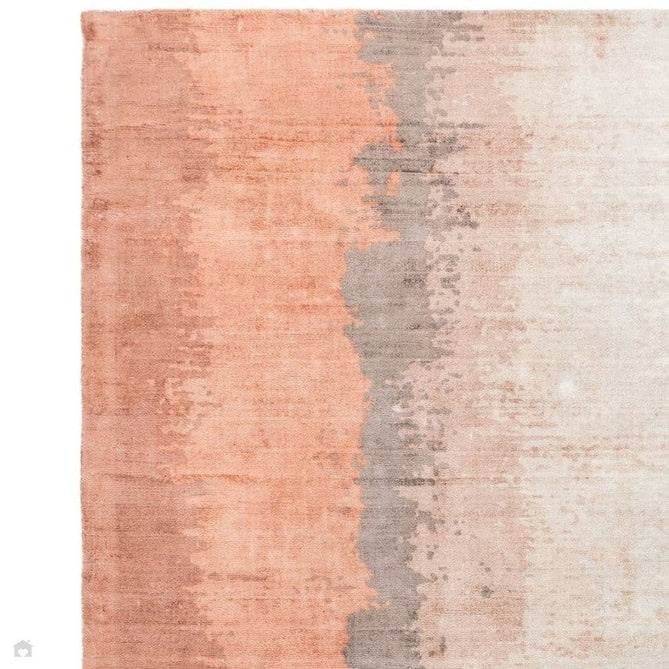 Juno Modern Abstract Tonal Ombre Hand-Woven Textured Shimmer Viscose Flatweave Ginger Orange/Rust/Beige/Charcoal Rug-Asiatic Carpets-Rug Love - The Most Loved Rug Store