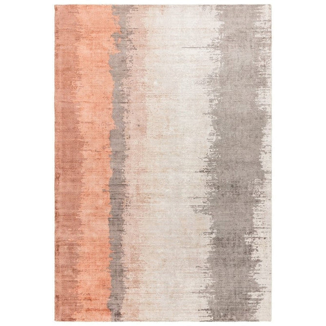 Juno Modern Abstract Tonal Ombre Hand-Woven Textured Shimmer Viscose Flatweave Ginger Orange/Rust/Beige/Charcoal Rug-Asiatic Carpets-Rug Love - The Most Loved Rug Store